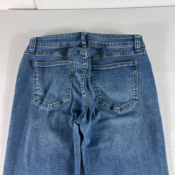 Pistola Jeans Women's 29x27* Mid Rise Skinny Crop Dark Blue Faded Denim Tag 28 - Picture 10 of 16